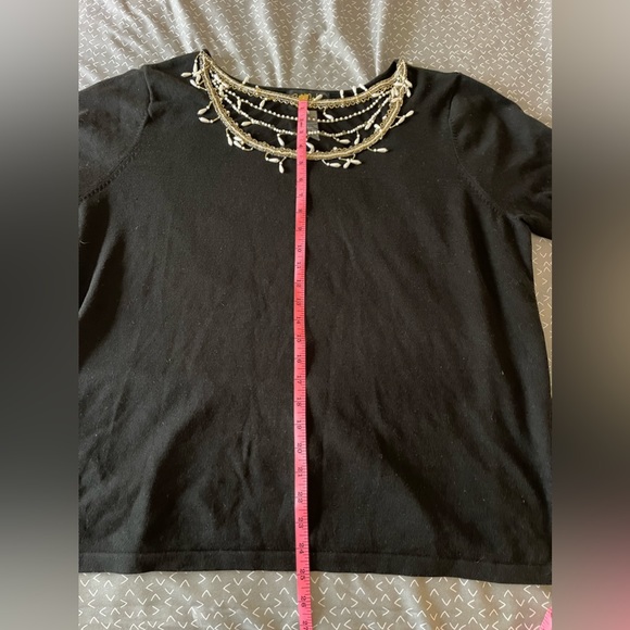 Bob Mackie Wearable Art | Beaded and Dangling Pearl Sweater | Women’s Size XXL - Picture 6 of 6